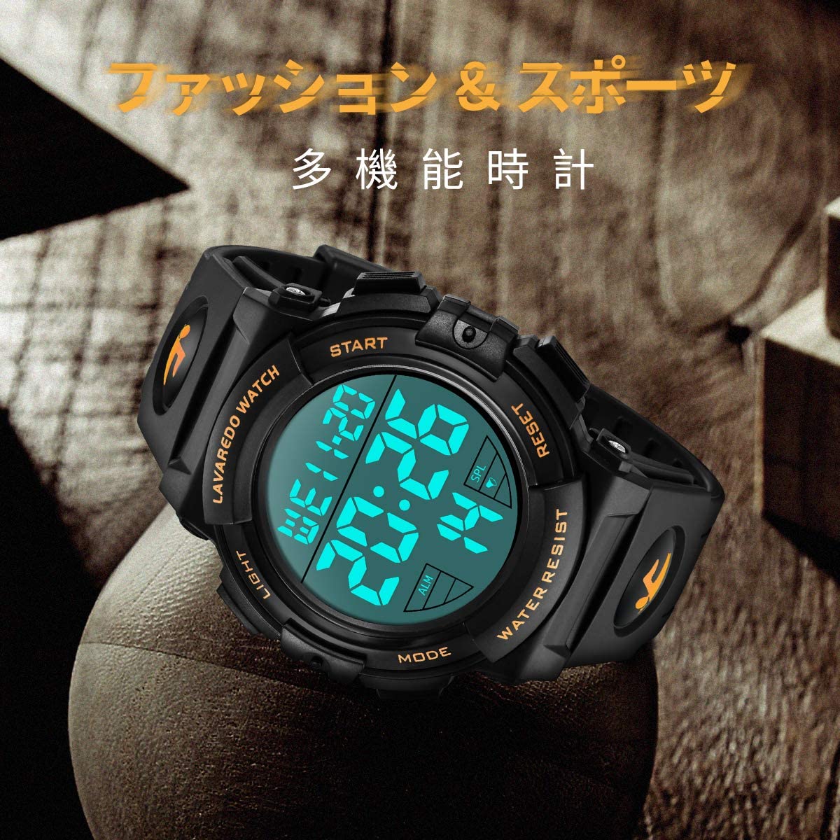L LAVAREDO Mens Digital Watch - Sports Military Watches Waterproof Outdoor Chronograph Military Wrist Watches for Men with LED Back Ligh/Alarm/Date - Image 6